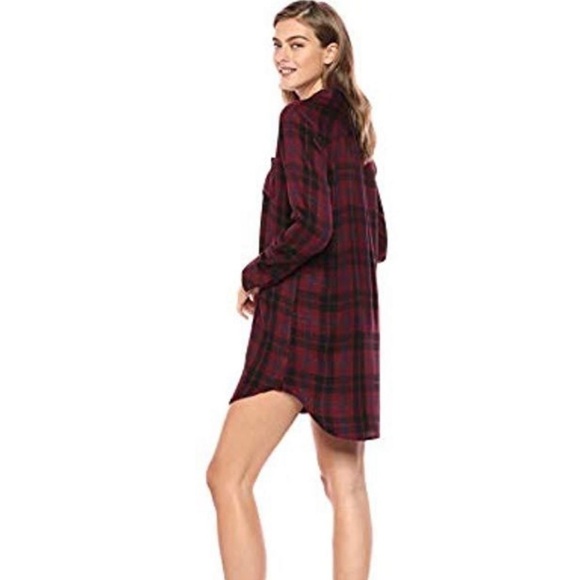 Rails Bianca Flannel Shirtdress in Red Black size XS - Picture 4 of 13